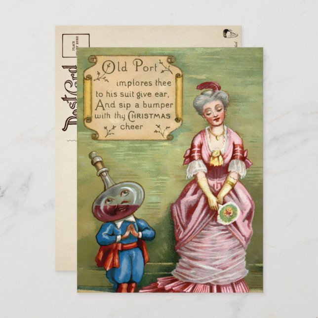 Postales de Navidades del puerto antiguo de Victor (Anverso / Reverso)