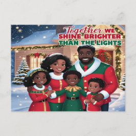 Postales de Navidades familiares afroamericanos