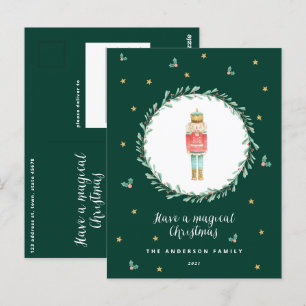 Postales de Navidades lindos botánicos de Nutcrack