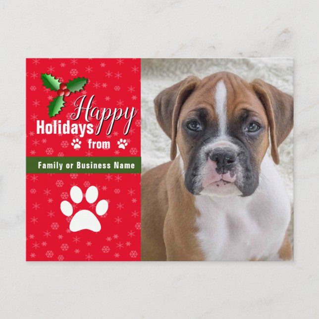 Postales de Navidades Mascotas de fotografía (Anverso)