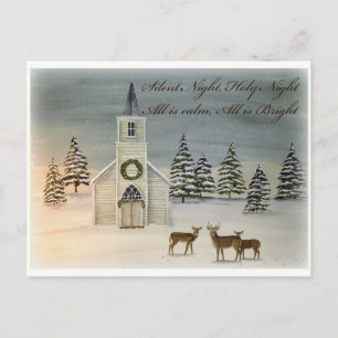 Postales de Navidades nocturnos silenciosos