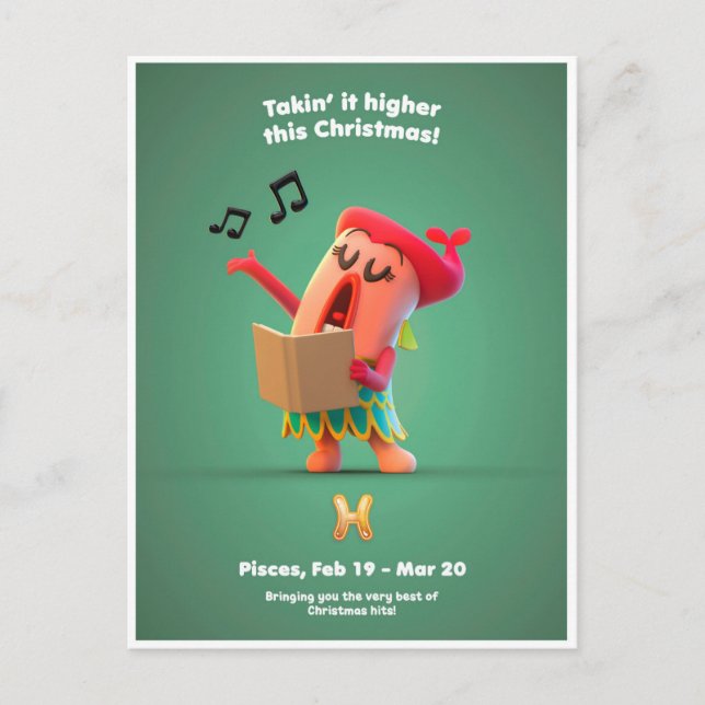 Postales de navidades para Pisces (Anverso)