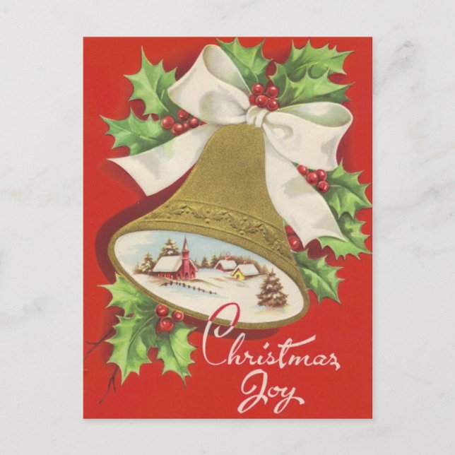 Postales de Navidades retro de vintage (Anverso)