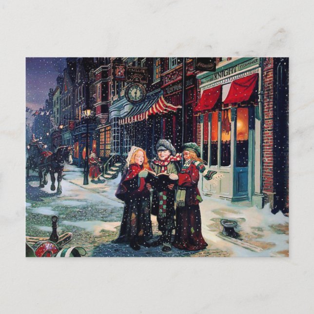 Postales de Navidades retro de vintage (Anverso)