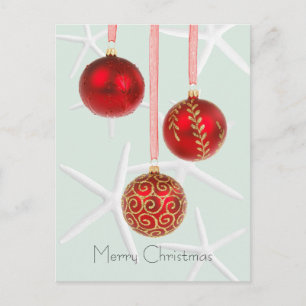 Postales de Navidades tropicales de pez estrella r