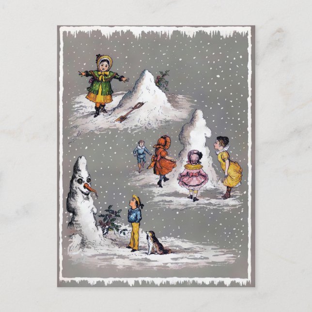 Postales de Navidades victorianos de época (Anverso)