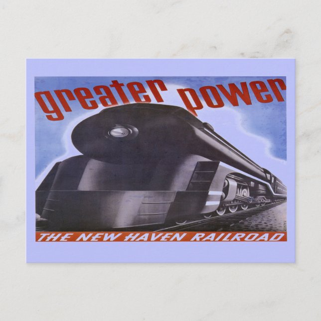 Postales de New Haven Railroad Greater Power 1938 (Anverso)