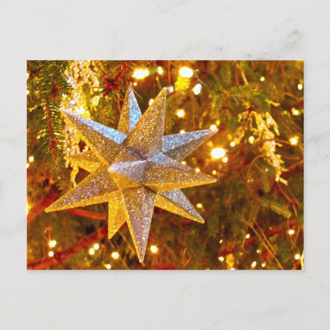 Postales de Ornamento de Estrella de Plata (Anverso)