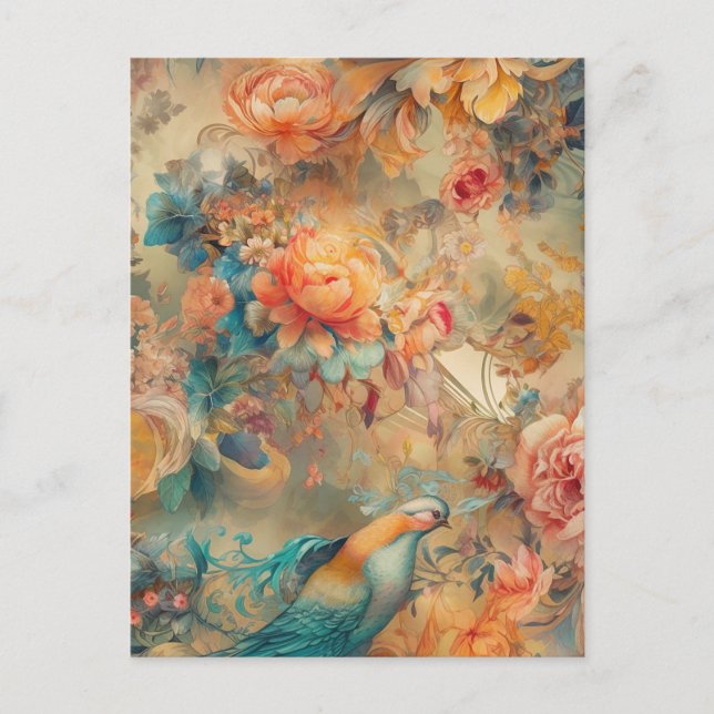 Postales de pájaro coloridas (Anverso)