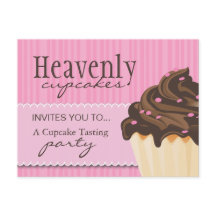 Postales de panadería rosa suave