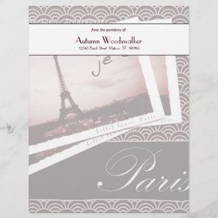 Postales de papel personalizado de París