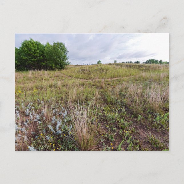 postales de parajes de dunas de nubes grises (Anverso)