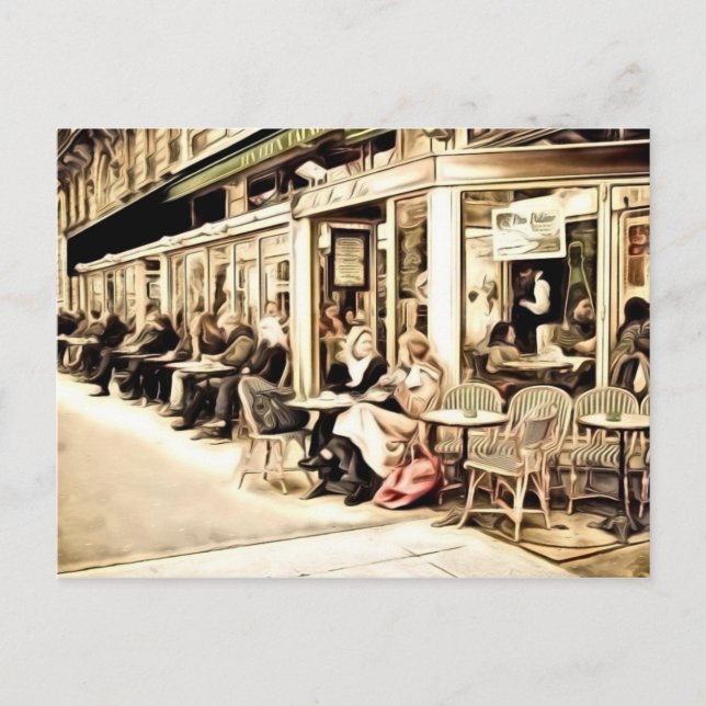Postales de París - Escena callejera (Anverso)