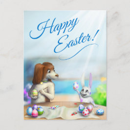 Postales de Pascua con animales lindos