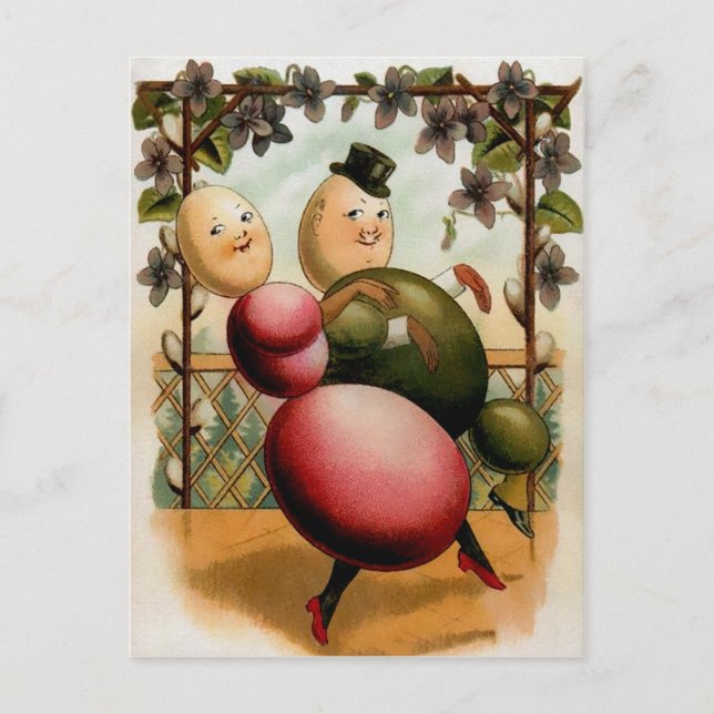 Postales de Pascua de las Bailarinas de Huevos Vin (Anverso)