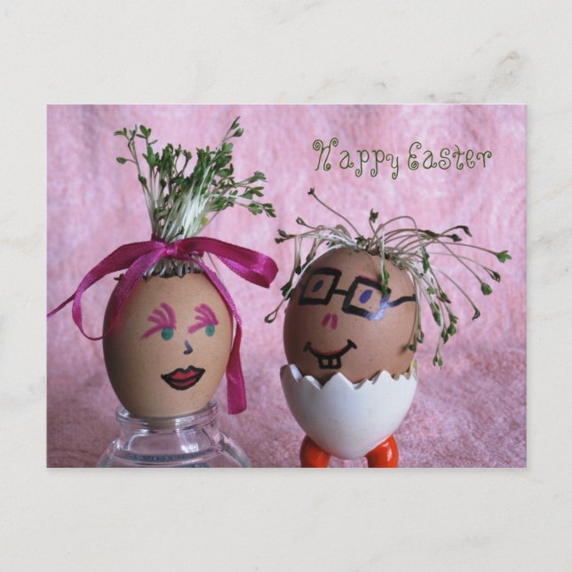 Postales de Pascua de Pascua para Pareja de Eggmen (Anverso)