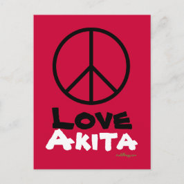 Postales de Peace Love Akita