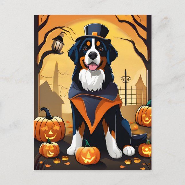 Postales de perro de montaña de Halloween (Anverso)