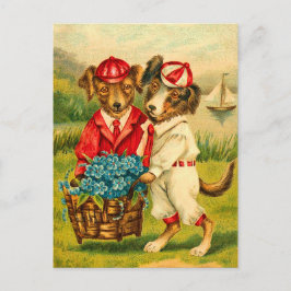 Postales de perros de época cuta