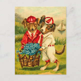 Postales de perros de época cuta
