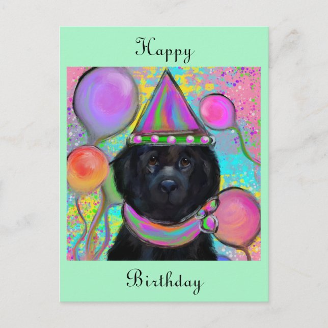 Postales de perros de Terranova (Anverso)