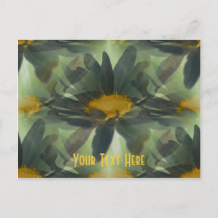 Postales de Personalizable floral de Daisies Negro