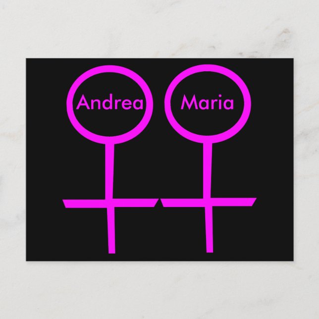 Postales de Personalizable para amantes de lesbian (Anverso)