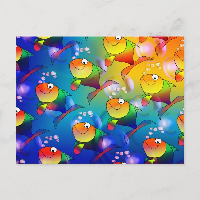 Postales de pescado colorido (Anverso)
