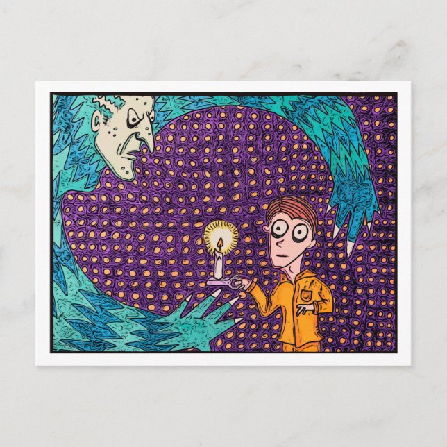 Postales de "pijama de seda amarilla" (Anverso)