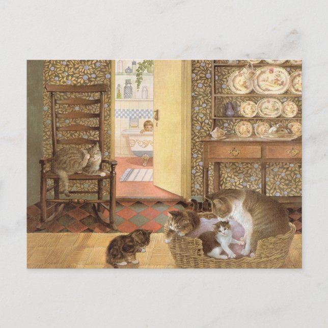 Postales de pintura de gato (Anverso)