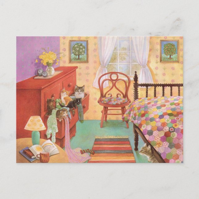 Postales de pintura de gato (Anverso)