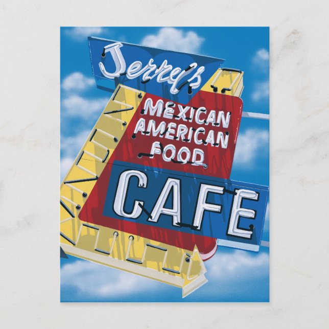 Postales de pintura de Jerry's Cafe Diner Route 66 (Anverso)
