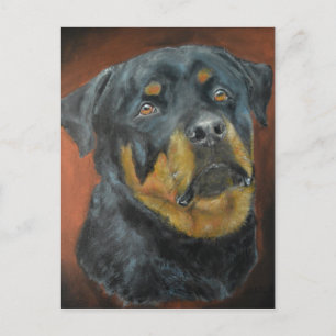 Postales de pintura de Rottweiler