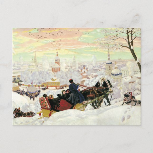 Postales de pintura de Sleigh Ride (Anverso)