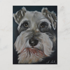 Postales de pintura Schnauzer
