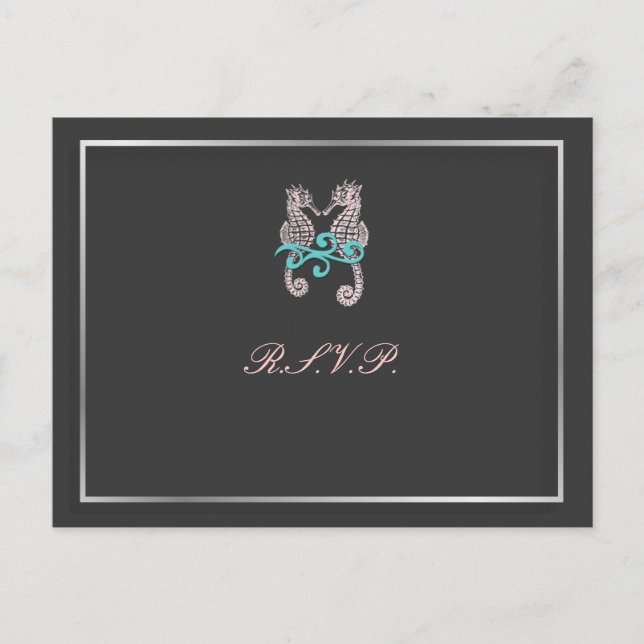 Postales de PixDezines Seahorse RSVP/para 5x7 invi (Anverso)