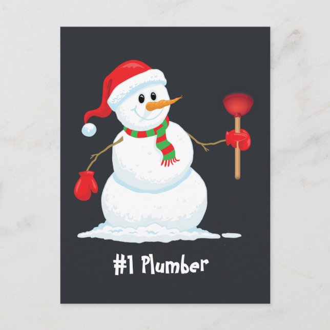 Postales de Plumber Snowman (Anverso)