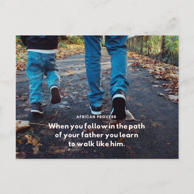 Postales de proverbio africano (Anverso)