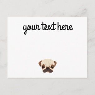 Postales de pug personalizadas