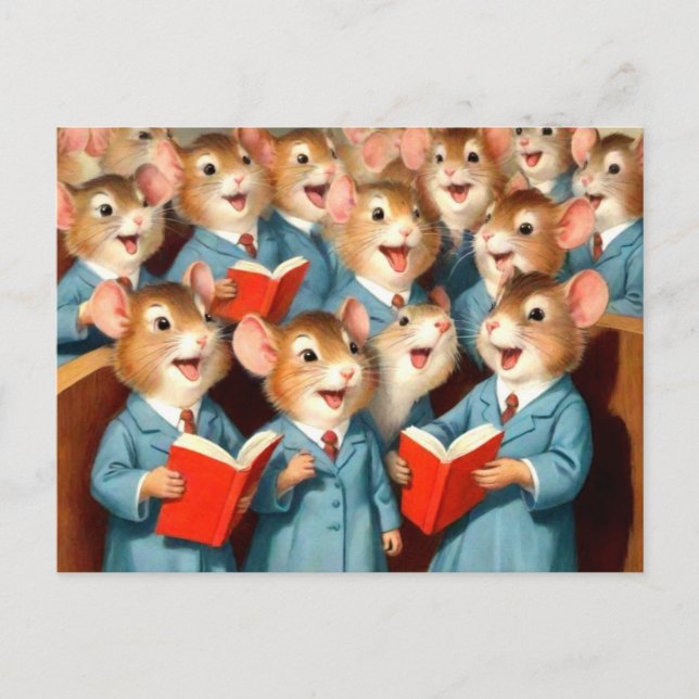 Postales de ratones de coro de iglesia (Anverso)