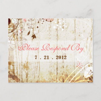 Postales de recepción de color vintage Shabby Chic