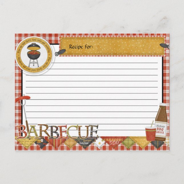 Postales de receta contra el fuego de la parrilla  (Anverso)