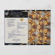 Postales de receta de chocolate con harina de alme