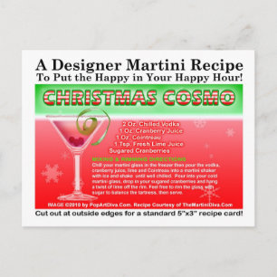 Postales de receta de Martini cosmopolita para nav