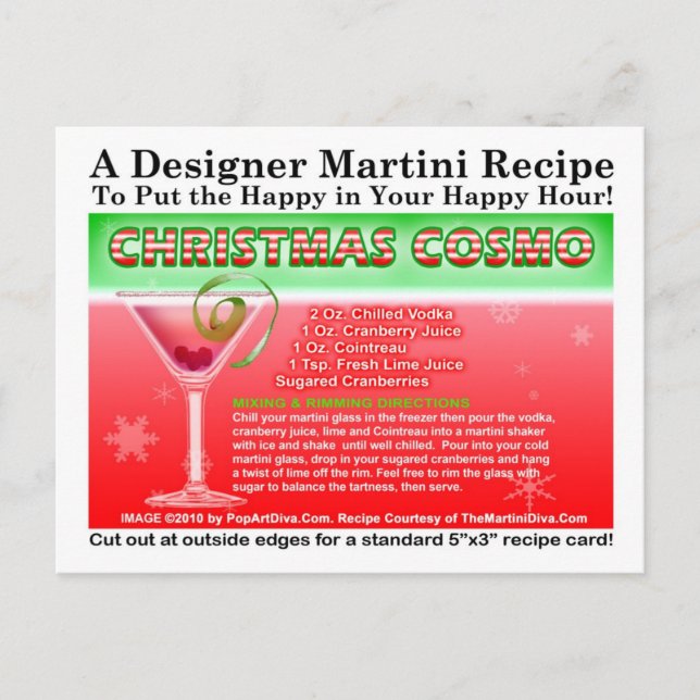 Postales de receta de Martini cosmopolita para nav (Anverso)