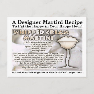 Postales de receta de Martini crema batida