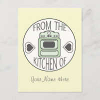 Postales de receta - Estofa verde retro