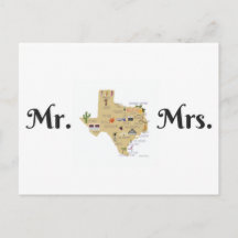 Postales de recién casados de Texas