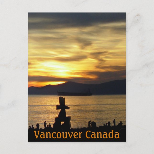 Postales de recuerdo de Vancouver: emblema de Inuk (Anverso)