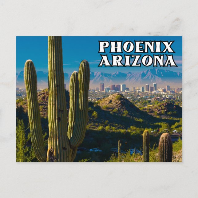 Postales de recuerdo de viaje de Phoenix Arizona (Anverso)